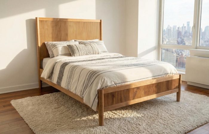 Aberdeen Bed in White Oak